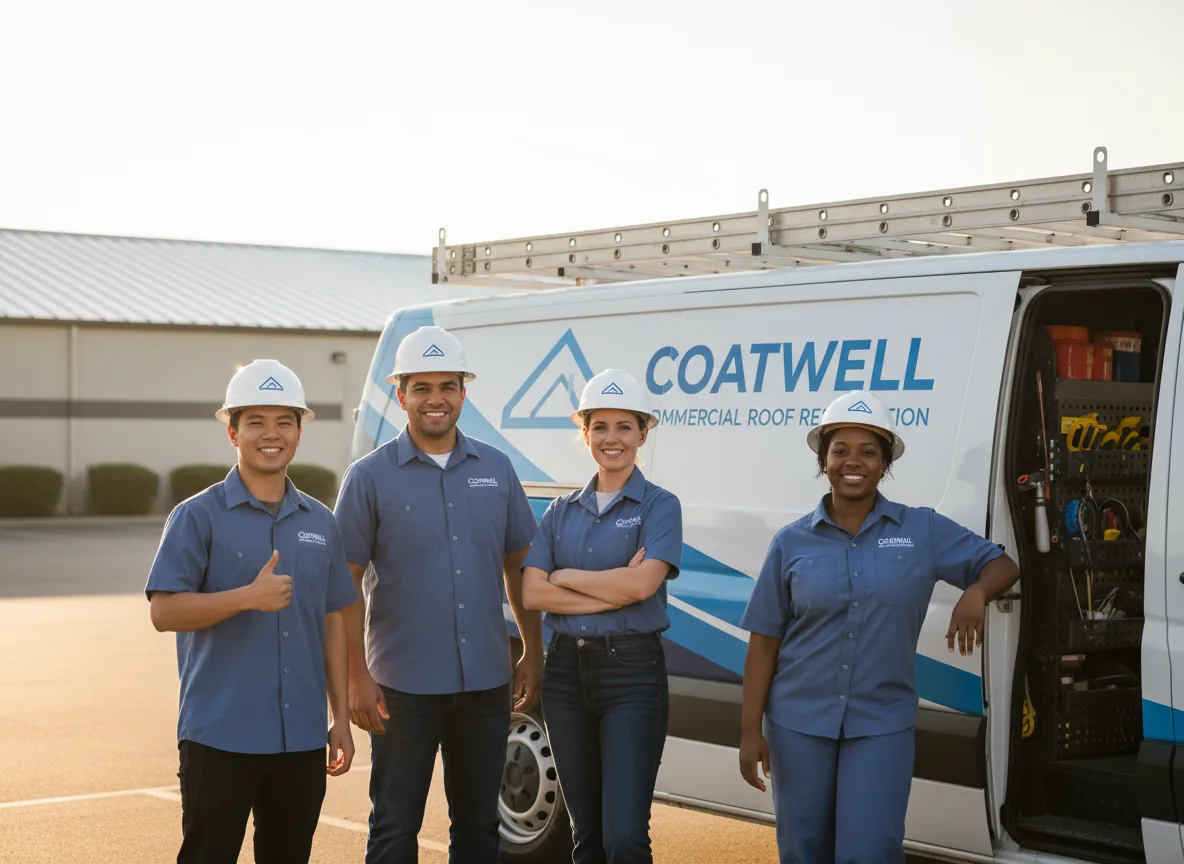 Commercial roof coating company in Edna, TX