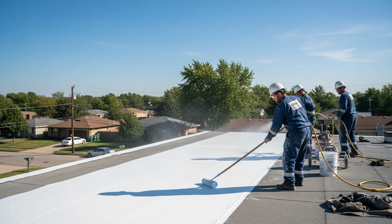 Commercial roof coating in Edna, TX near me